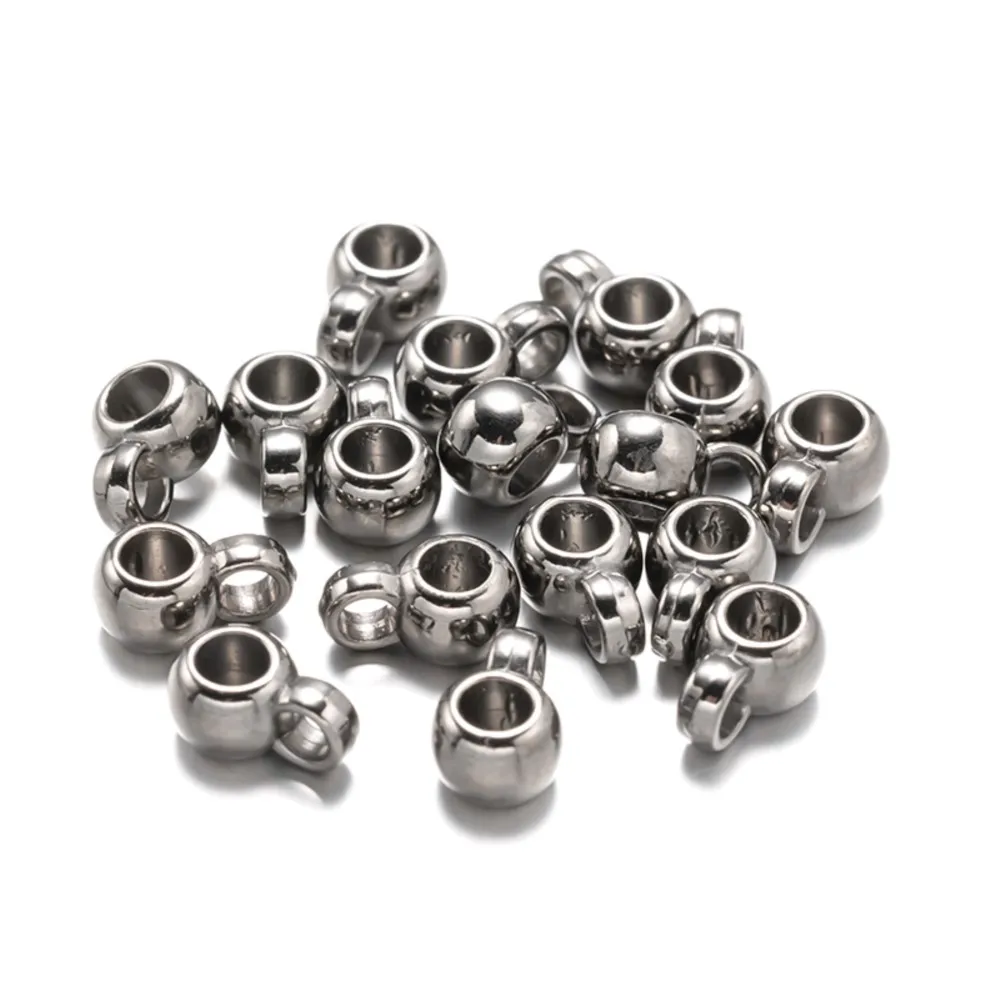 100Pcs/Lot Big Hole Plastic Spacer Positioning Beads For DIY Pendants Bracelets Necklace Jewelry Making Wholesale Supplies