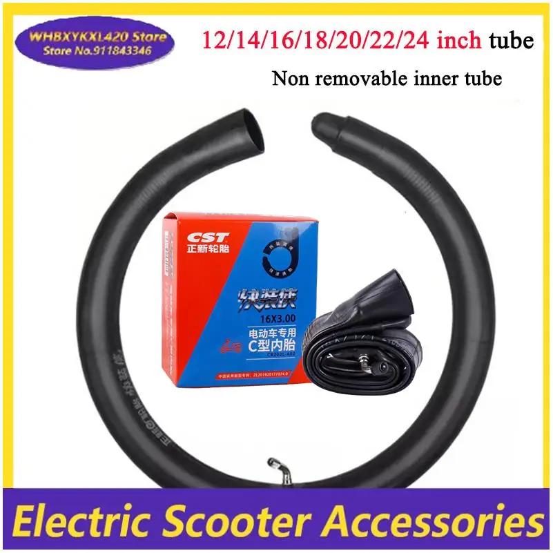 

CST 14/16/18/20/22/24 inch C type quick release inner tube for Moped Electric Scooter EV Vehicle Electromobile
