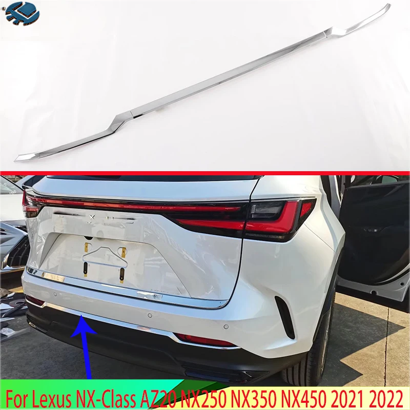 For Lexus NX-Class AZ20 NX250 NX350 NX450 2021 2022 ABS Chrome Rear Bumper Skid Protector Guard Plate accessories