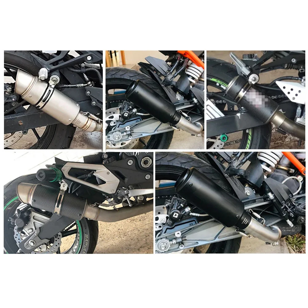 Universal 51mm 60mm Motorcycle Exhaust SC Muffler Pipe with DB Killer GP-Project For Honda Yamaha R6 R1 R3 MT07 GSX250 Z400 Z900