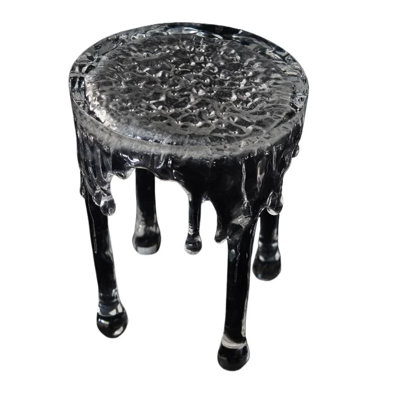 Acrylic side table art decoration simulated running water acrylic stool