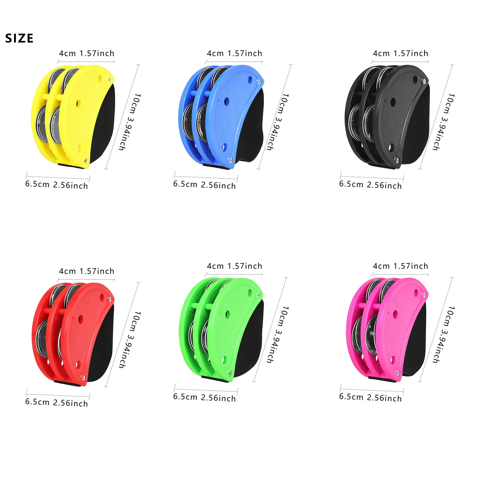 J210 Orff Foot Bell Set Clear Crisp Percussion Sound Foot Tambourine for Early Musical Rhythm Training Children Music Games