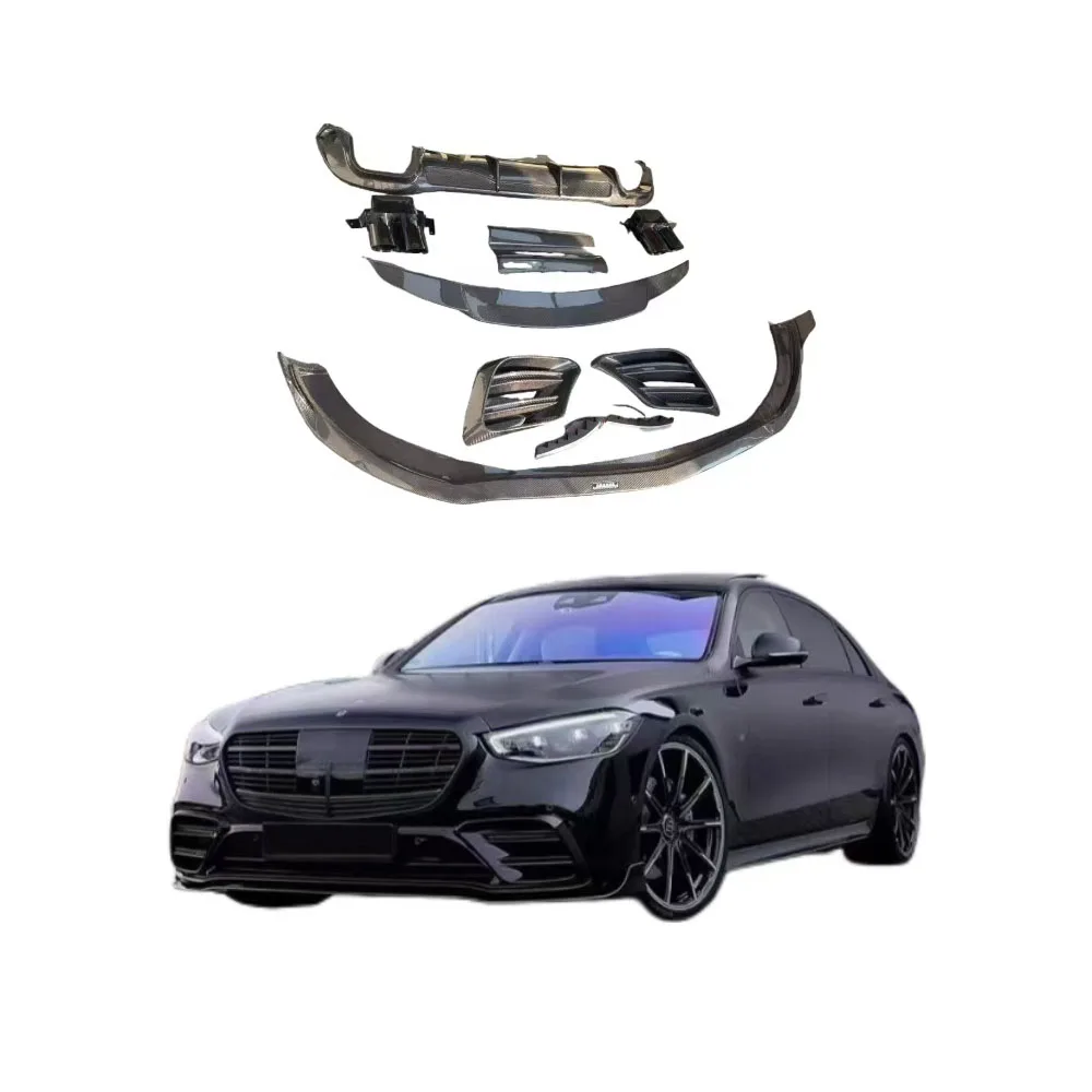 

High Quality Body Kit for Mercedes-Benz S-Class W223 Upgrade Bra-bus Style Auto Part Front Lip Rear Diffuser Tuyere Carbon Fiber