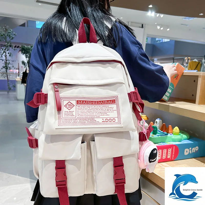 2026 New Women Backpack, Large Capacity Load Reduction Travel Bag for Junior High & College Girls