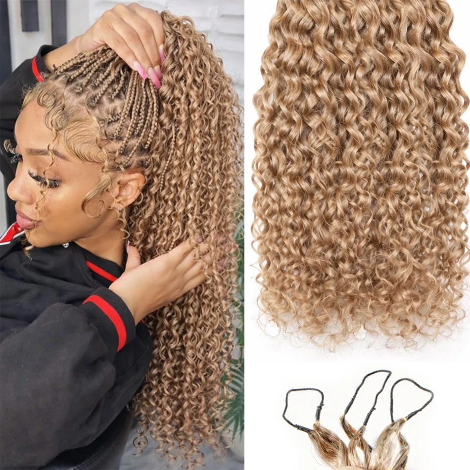 

Безузловые шнурки # 27 прядей медово-золотистых кудрявых волос для плетения крючком, предварительно разделенные, с плотными спиральными завитками, 100% натуральные человеческие волосы, удлинители для плетения крючком