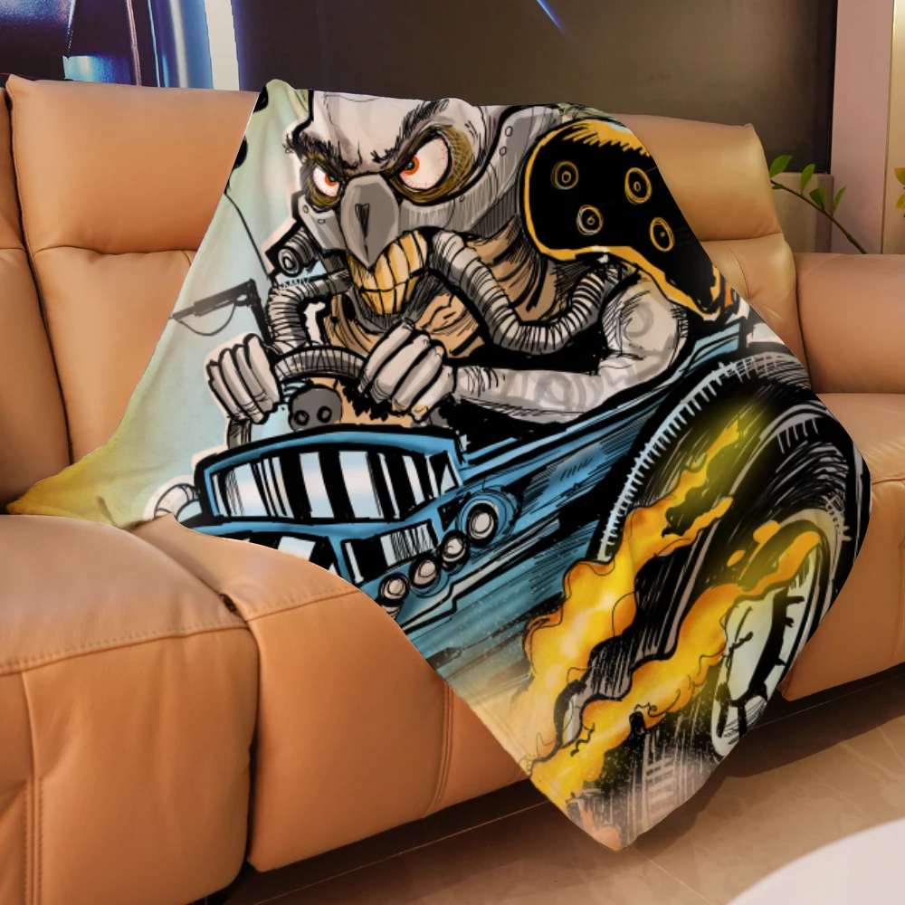 2024 New Monster Truck Blanket Cartoon  Flannel Throw Blankets for All Season Kids Boys Track Bed Sofa Blanket