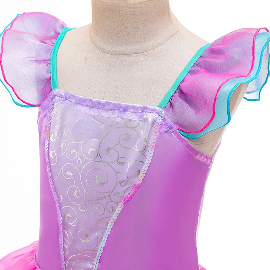 Girl Princess Dress Children Little Mermaid Halloween Party Costume Kids Ariel Summer Dress Girls Christmas Fancy Clothes