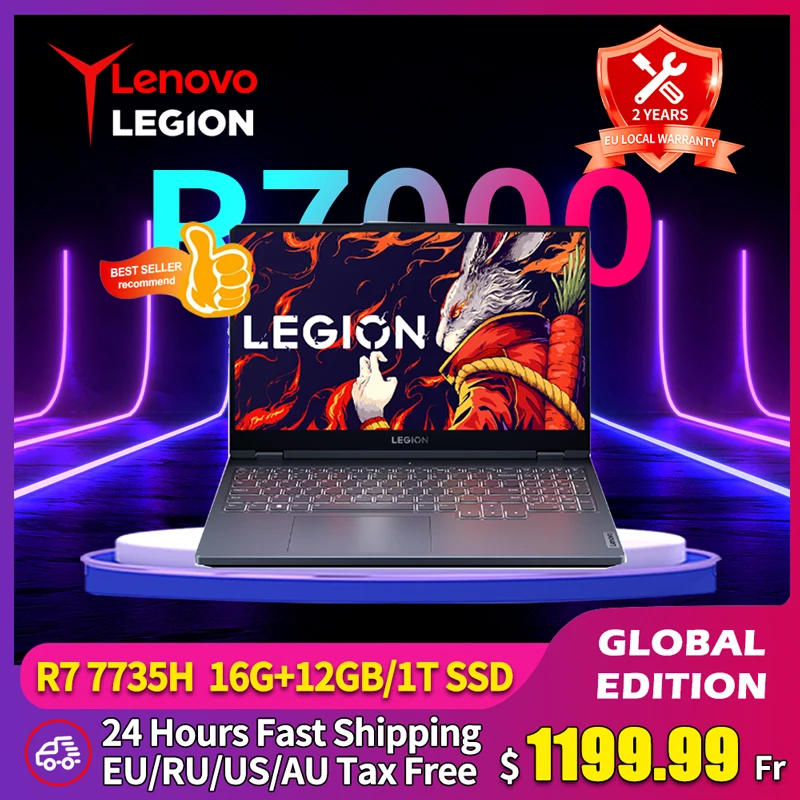 Top View Image of the Lenovo Legion R7000 2023: What You Really See When You Look Down on This Gaming Laptop