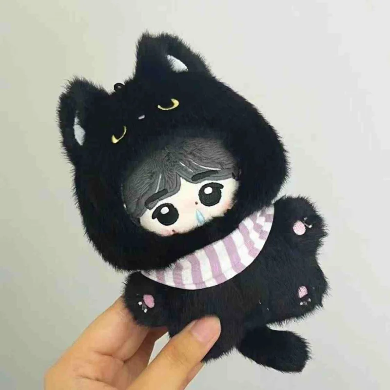 Lindo mono de Animal de peluche de 10cm, diseño de pequeño tigre y zorro, ropa de muñeca de algodón, pequeño regalo, figura de juguete para fanáticos de la animación