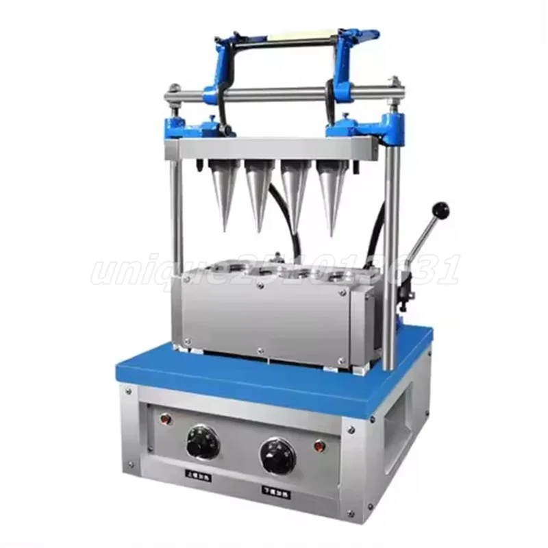 Automatic Ice Cream Wafer Cone Making Machine 4 Heads Ice Cream Cone Machine 100-200/h Electric Egg Tray Machine