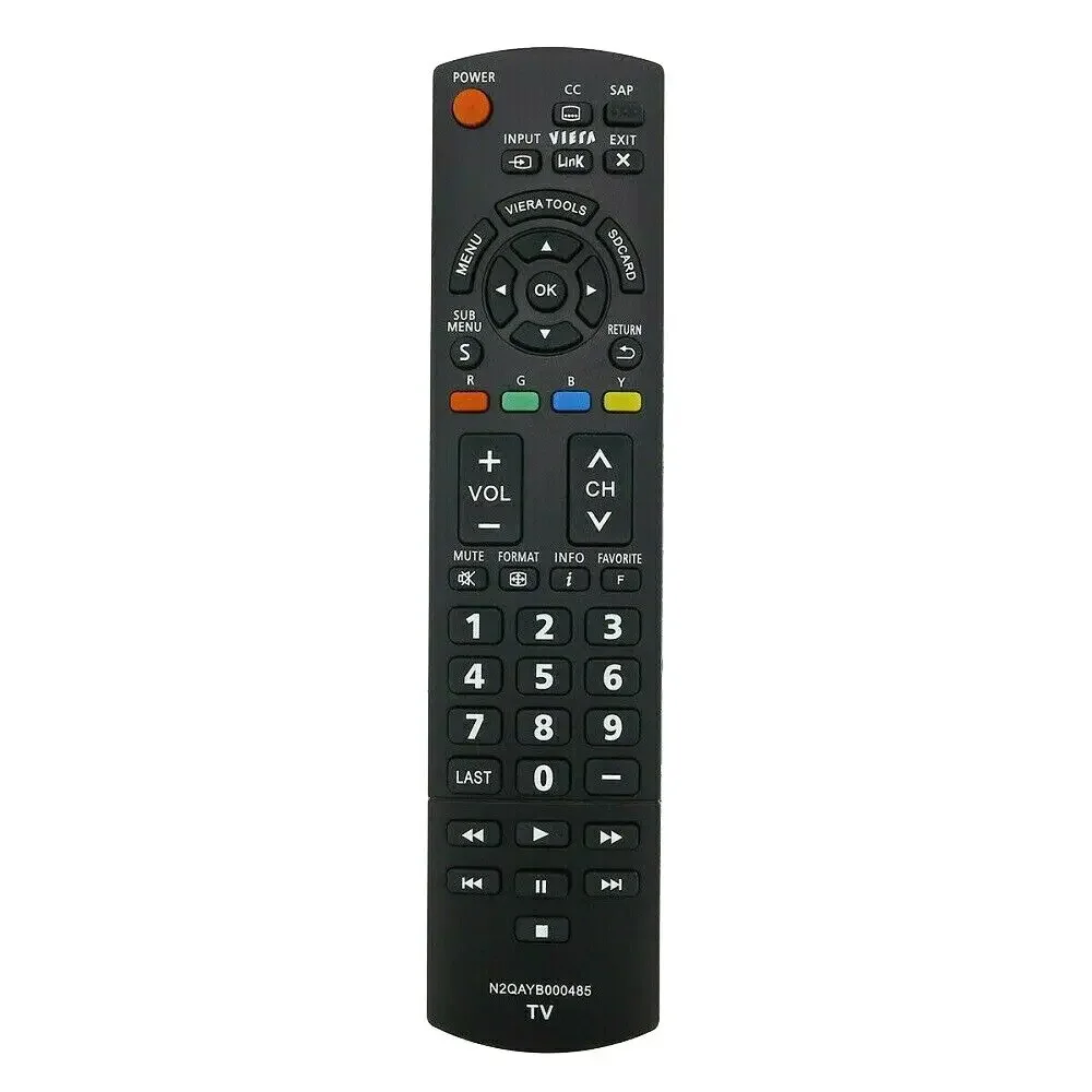 

New N2QAYB000485 Replaced Remote fit for PANASONIC TV TC-P50U2 TC-P50X2 TC-P54S2 TC-P58S2 TC-P65S2 TH-32LRU20 TH-37LRU20