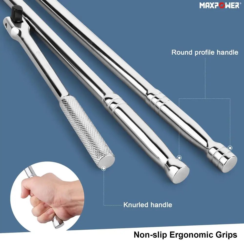 3 قطع مجموعة قواطع محرك مزدوج 1/2 بوصة و3/8 بوصة مع رؤوس دوارة 18 بوصة 15 بوصة 10 بوصة شديدة التحمل وعملية تعمل غير قابلة للانزلاق