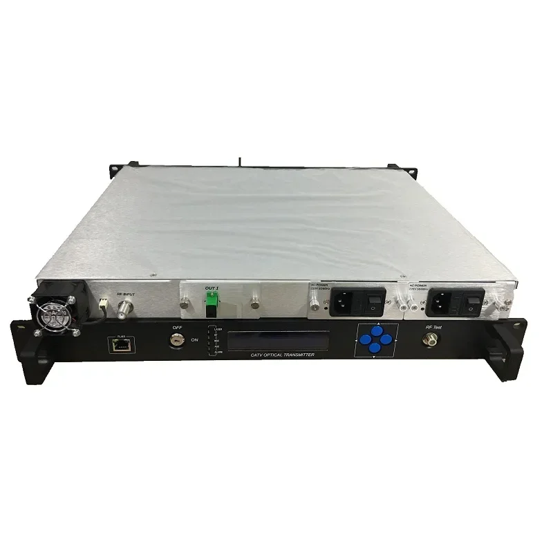 1550nm 10 ميجا واط الناتج 860 ميجا هرتز رقائق Ortel داخلي مزدوج إمدادات الطاقة الداخلي الارسال البصري مع AGC لمشروع مسافة 35 كجم