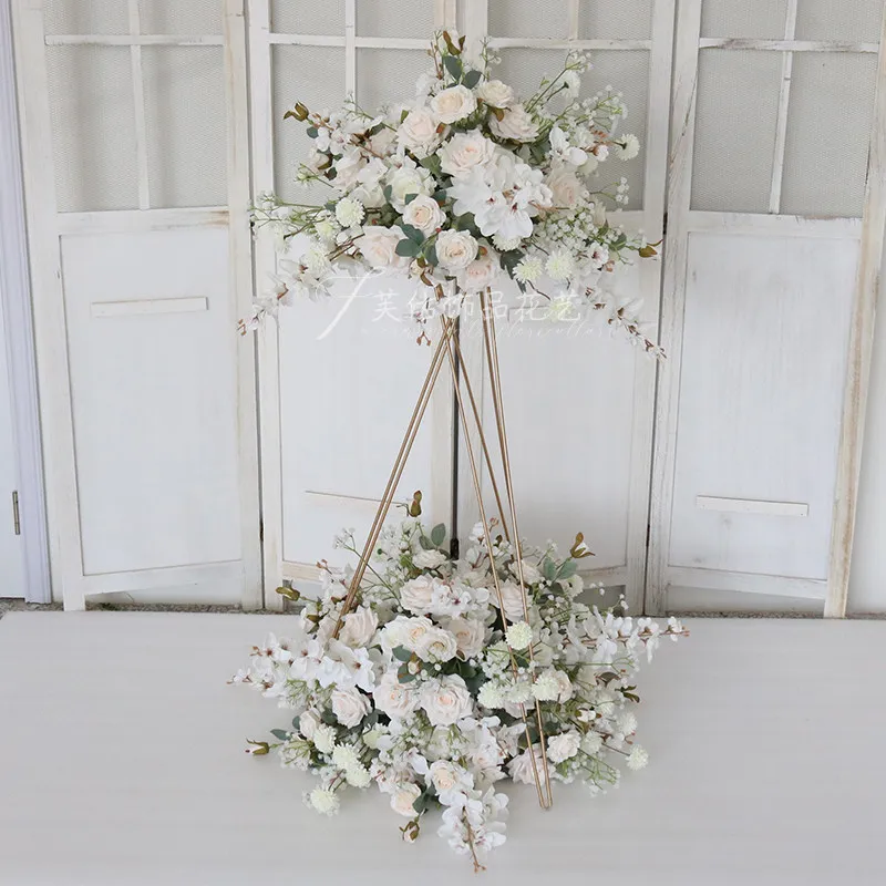 Opening simulation flower tripod, flower basket, mall window display, car show welcome area, flying swallow decoration