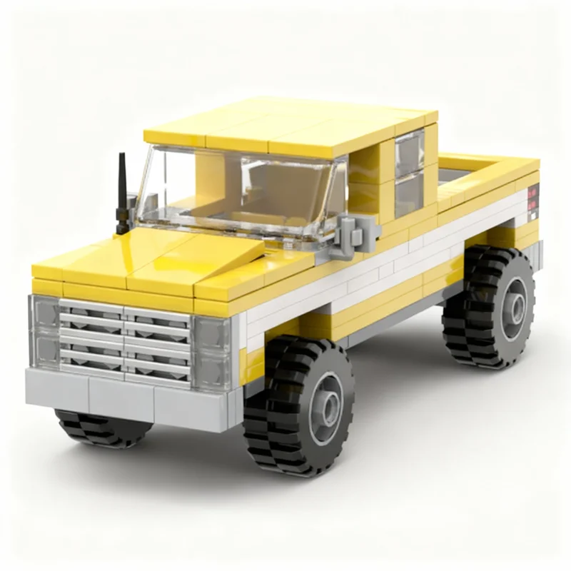

207PCS MOC City Champions Super Car Chevy Squarebody Extended Cab Short Bed 1 Model Technology DIY Creative Building Blocks Gift
