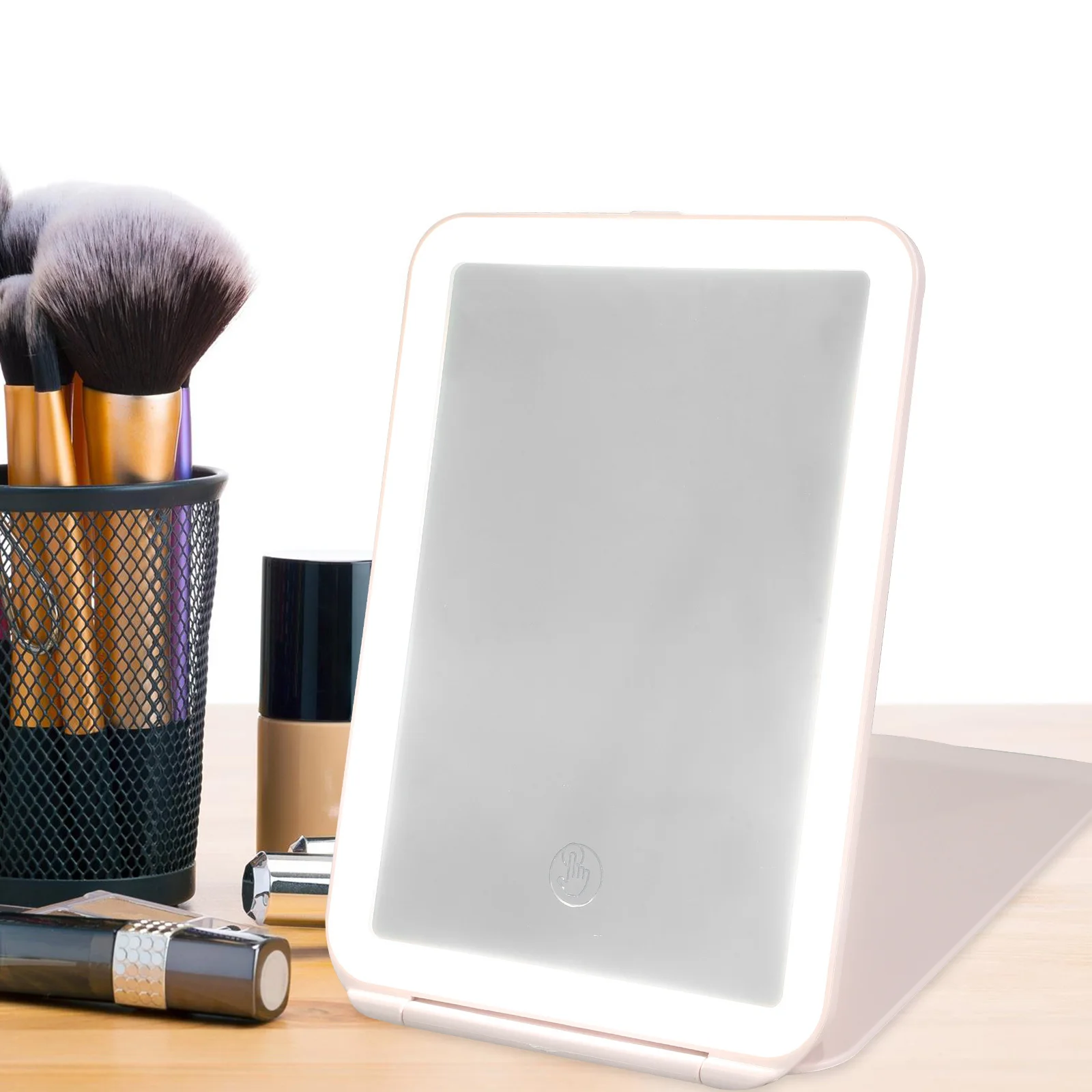 

Folding With Adjustable Led Light Vanity Bedroom Desktop Large Portable Women Elegant Lighted Makeup Mirror