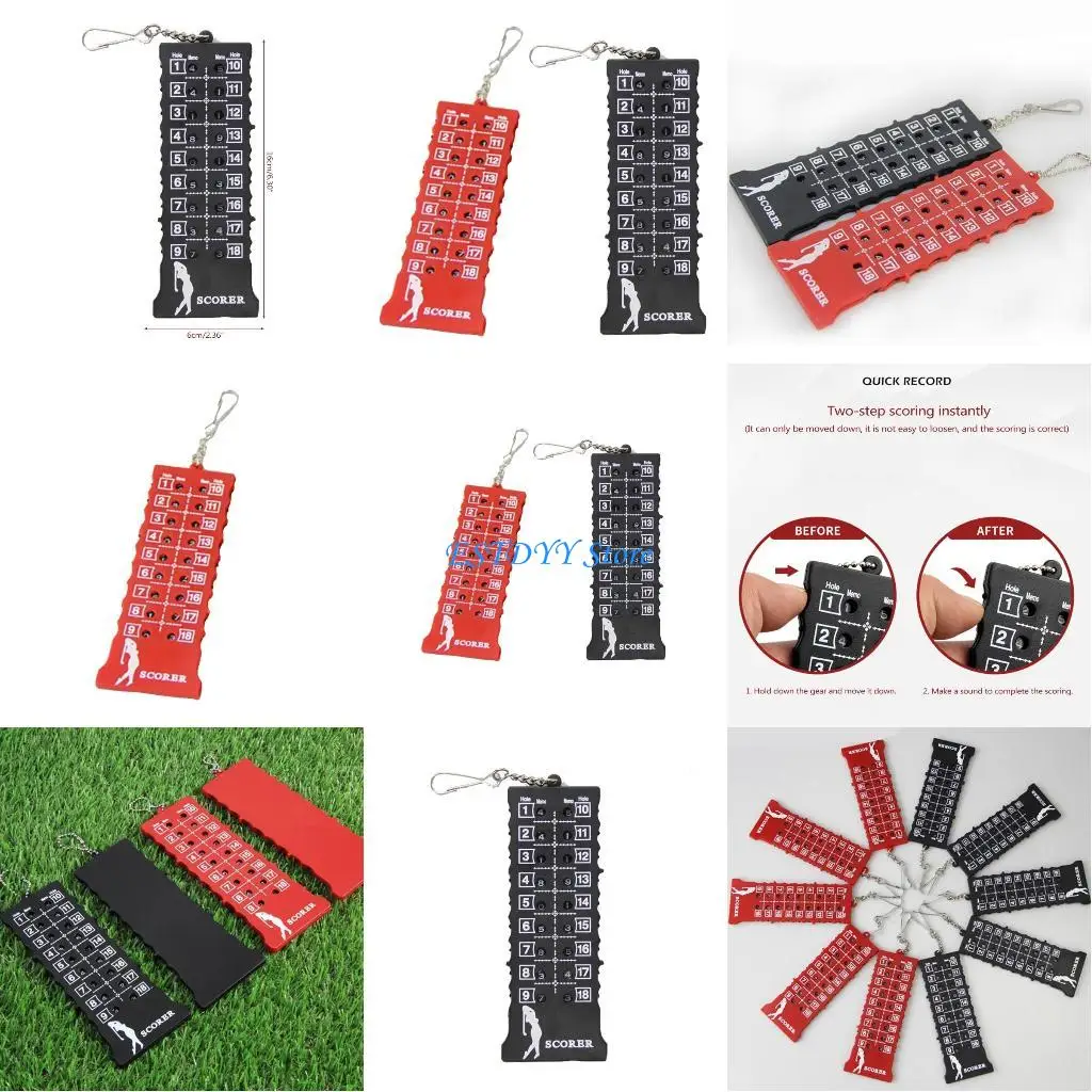 

G6DE Golf Shot Counter with Keychain Golf Game Golf Sports Scoreboard