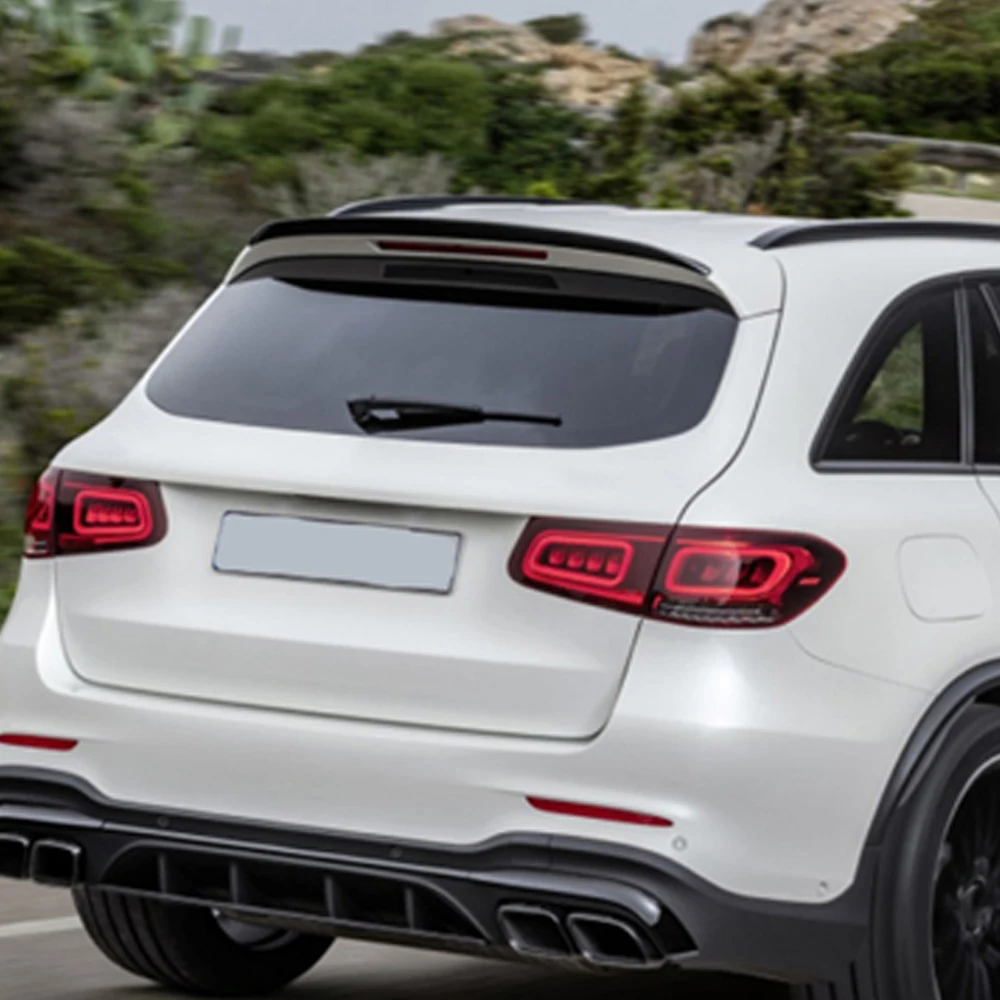 For Mercedes Benz GLC Class X253 GLC43 GLC63 AMG 2016-2022 Car Rear Roof Trunk Spoiler WingTrim Body Kit Modification Exterior