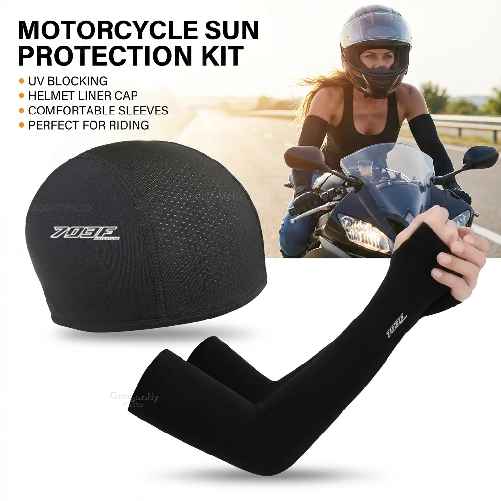 

For Zontes 703F 703 F 2025 Motorcycle Summer Sun Protection Cap Cycling Cap Sports Arm Cover Protection Sleeve Cycling Sun