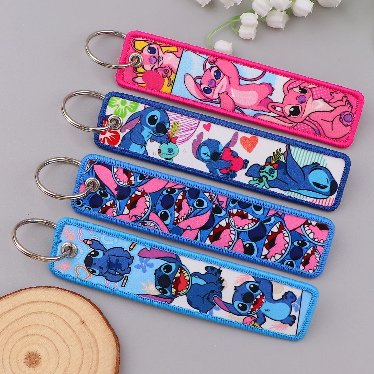 Cute Alien Cartoon Embroidery Key Fobs Evil Queen Key Tags Keychain For Women Keyring Motorcycles Cars Backpack Chaveiro Gifts