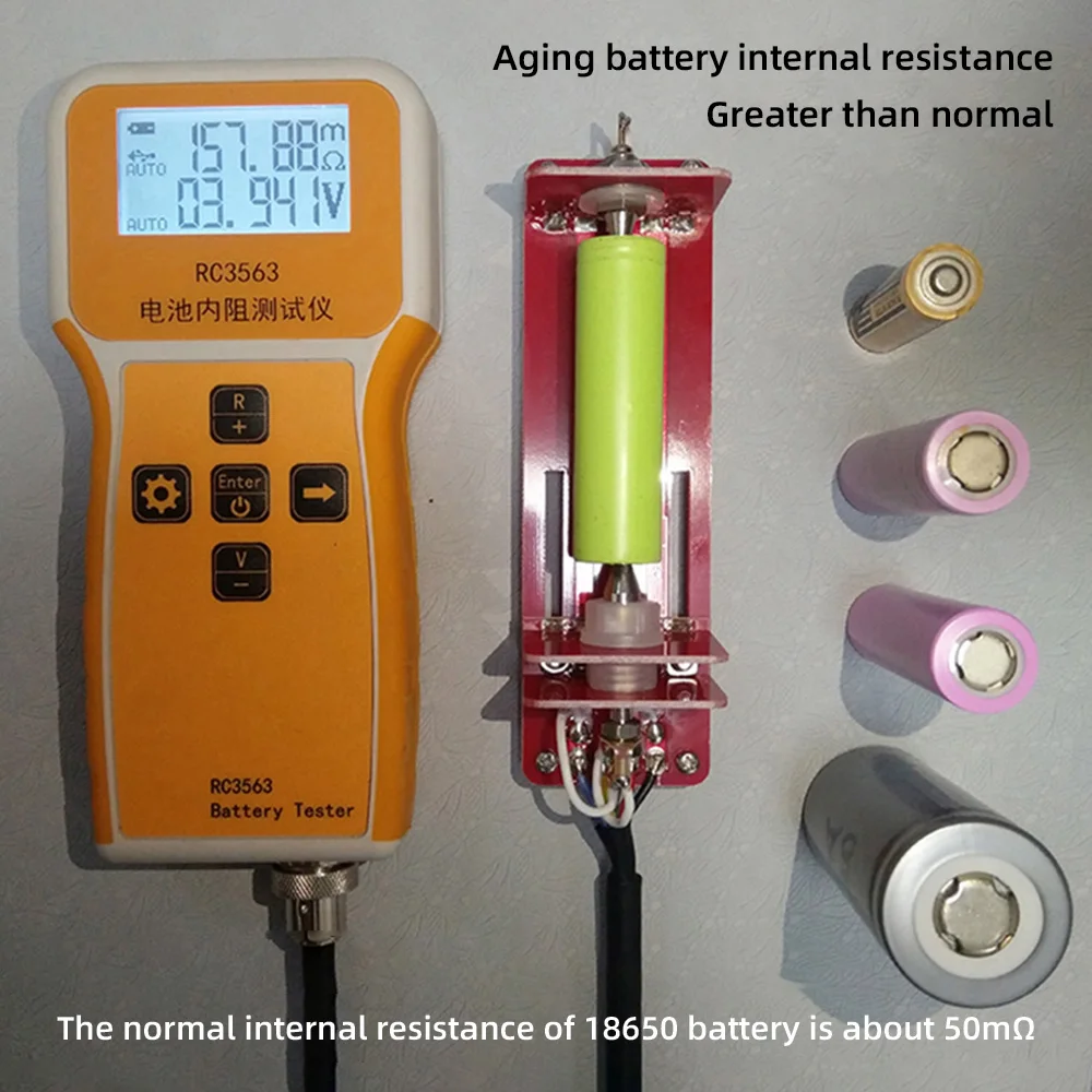 Hochwertiger Messkopf Kaiwener Clip RC3563 Batteriespannungs- und Innenwiderstandsmessgerät Echter 4-Draht 18650 Lithium-Batterietester – Detail 7