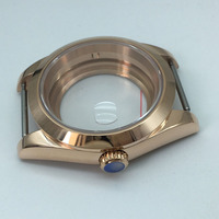 Rose Gold Watch Cases 36mm/40mm Watch Caes sapphire glass For Seiko nh35 nh36/38 Eta 2824 movement 28.5mm Dial Explorer case mod