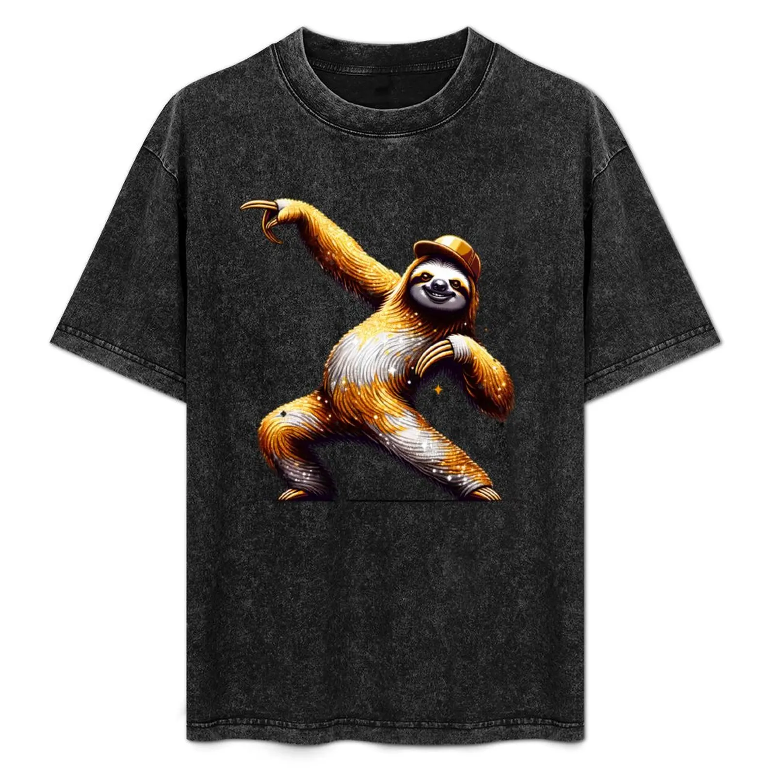 Dancing Sloth Shirt T-Shirt heavyweights graphic t shirts customs Short sleeve tee t shirt for men