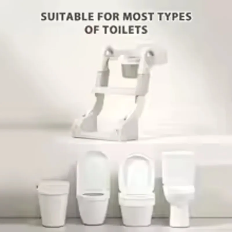 Children's Toilet Ladder Can Be Folded, And Baby Can Go To The Toilet To Assist Men And Women To Hold The Toilet Ladder