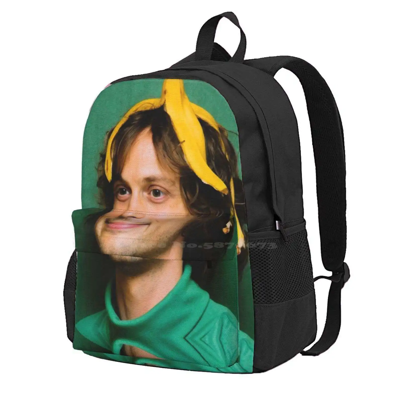 Matthew Gray Gubler With A Banana Hot Sale Schoolbag Backpack Fashion Bags Banana Matthew Gray Gubler Mgg Criminal Minds