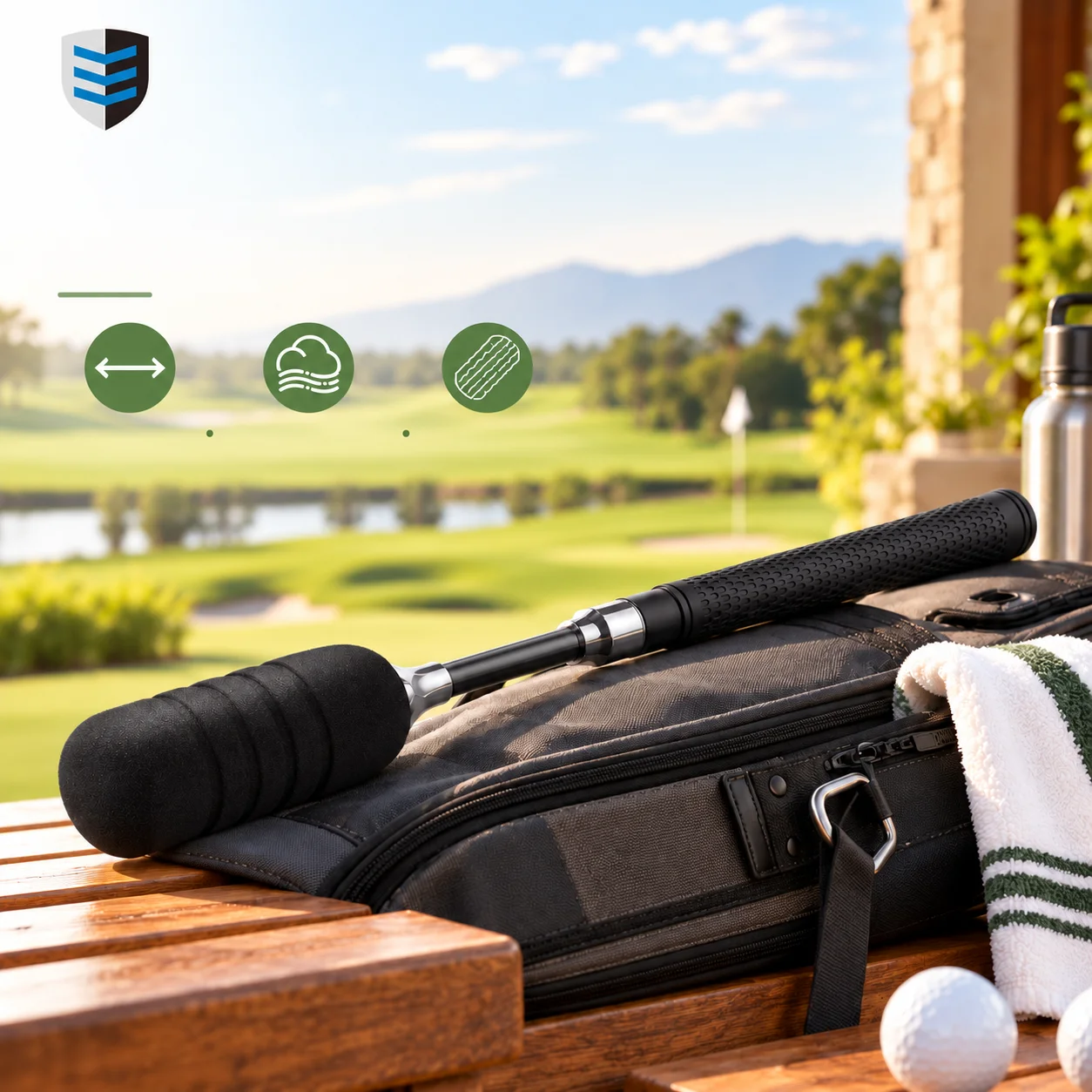 Caiton 1Pc Telescopic Golf Swing Trainer Stick with Sound Feedback Tempo Rhythm Warm-Up Aid Indoor Outdoor Practice Tool Golfers
