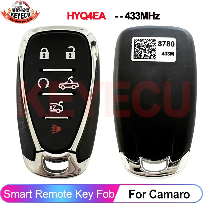 

KEYECU Genuine For Chevrolet Camaro 2016 2017 2018 2019 2020 HYQ4EA 433MHz Remote Fob ID46 Chip Smart Key Card P/N: 13508780
