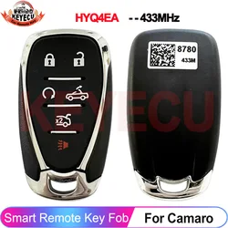 KEYECU Genuine For Chevrolet Camaro 2016 2017 2018 2019 2020 HYQ4EA 433MHz Remote Fob ID46 Chip Smart Key Card P/N: 13508780