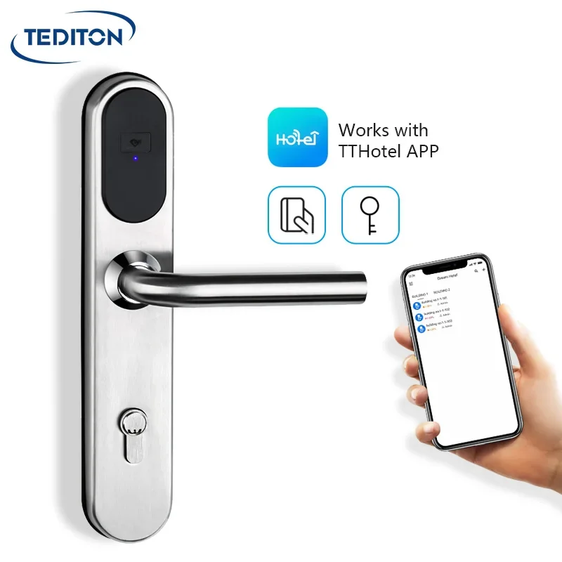 Zinc alloy Electronic Smart Hotel Sliding Door Lock With RFID Hotel Lock system