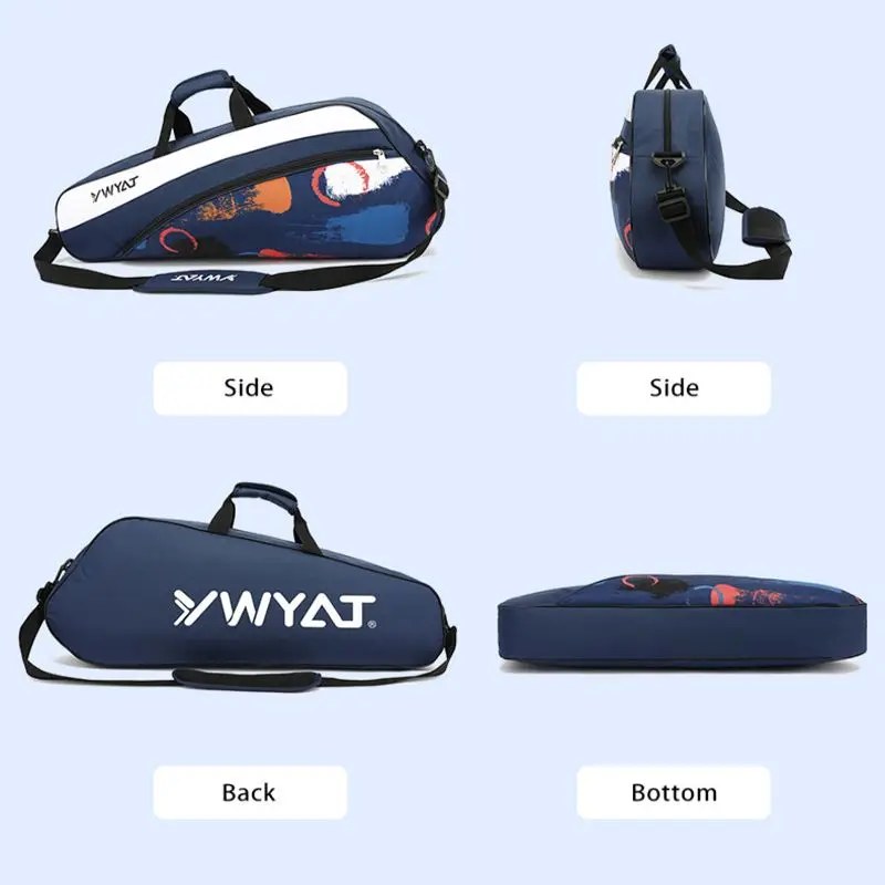

Badminton Bag Portable Paddles Storage Squash Tennis Bag Professional Handbag Storage for Fitness Sport Resistant Bag Gymbag