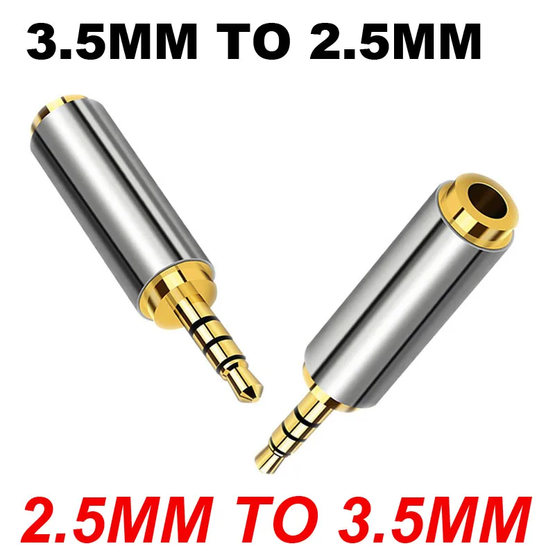 Jack 3.5 mm to 2.5 mm Audio Stereo Adapter 2.5mm Male to 3.5mm Plug Connector for Aux Speaker Cable Micphone Headphones Headset