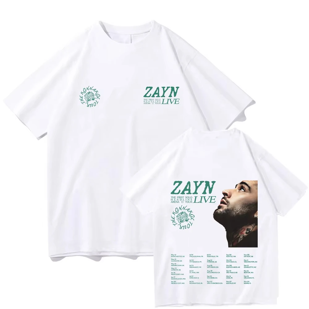 Zayn KONNAKOL Arena Tour Live 2026 T Shirts Zayn Malik Cotton T-shirt Men Women Fashion New Tee Harajuku Y2K O-neck Summer Tee