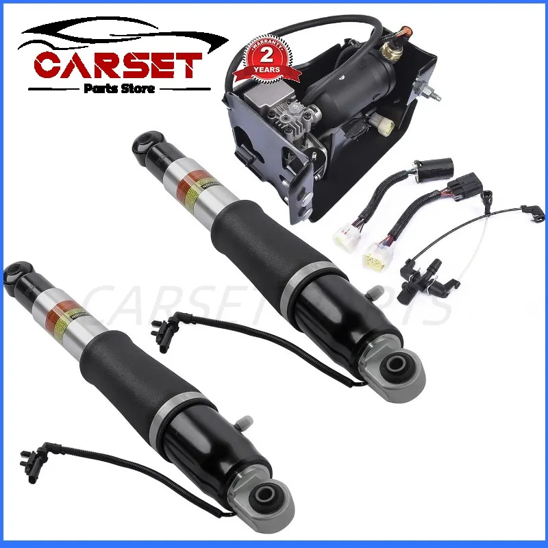 

3PCS Rear Air Suspension Shock Struts + Compressor Pump for Cadillac Escalade Chevy Suburban Tahoe GMC Yukon 2015-2020