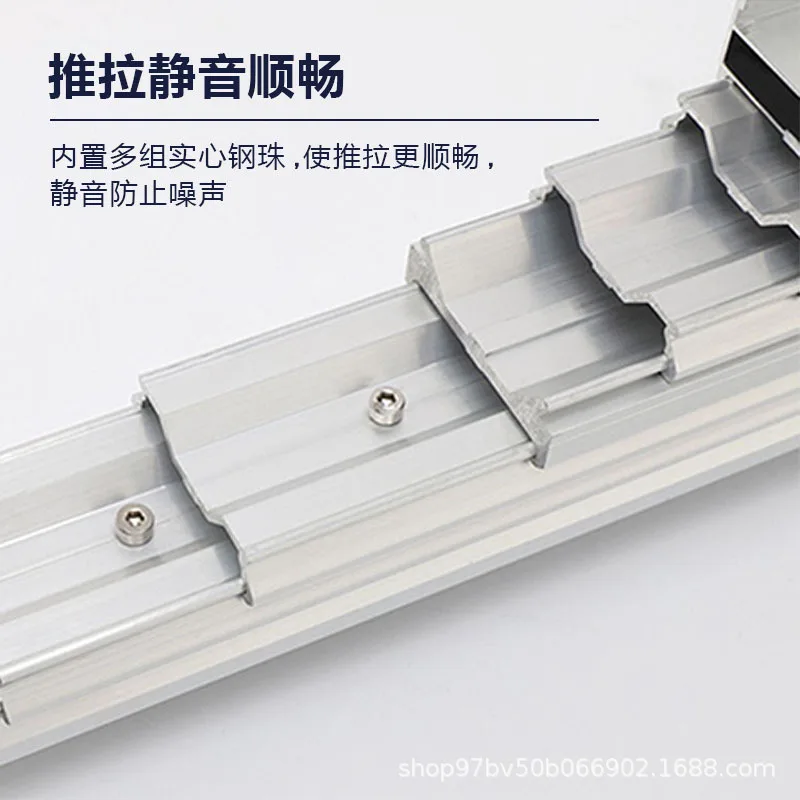 Folding dining table, rail, slide rail, cold-rolled steel, multi-functional hidden cabinet, bar table, pull flat push
