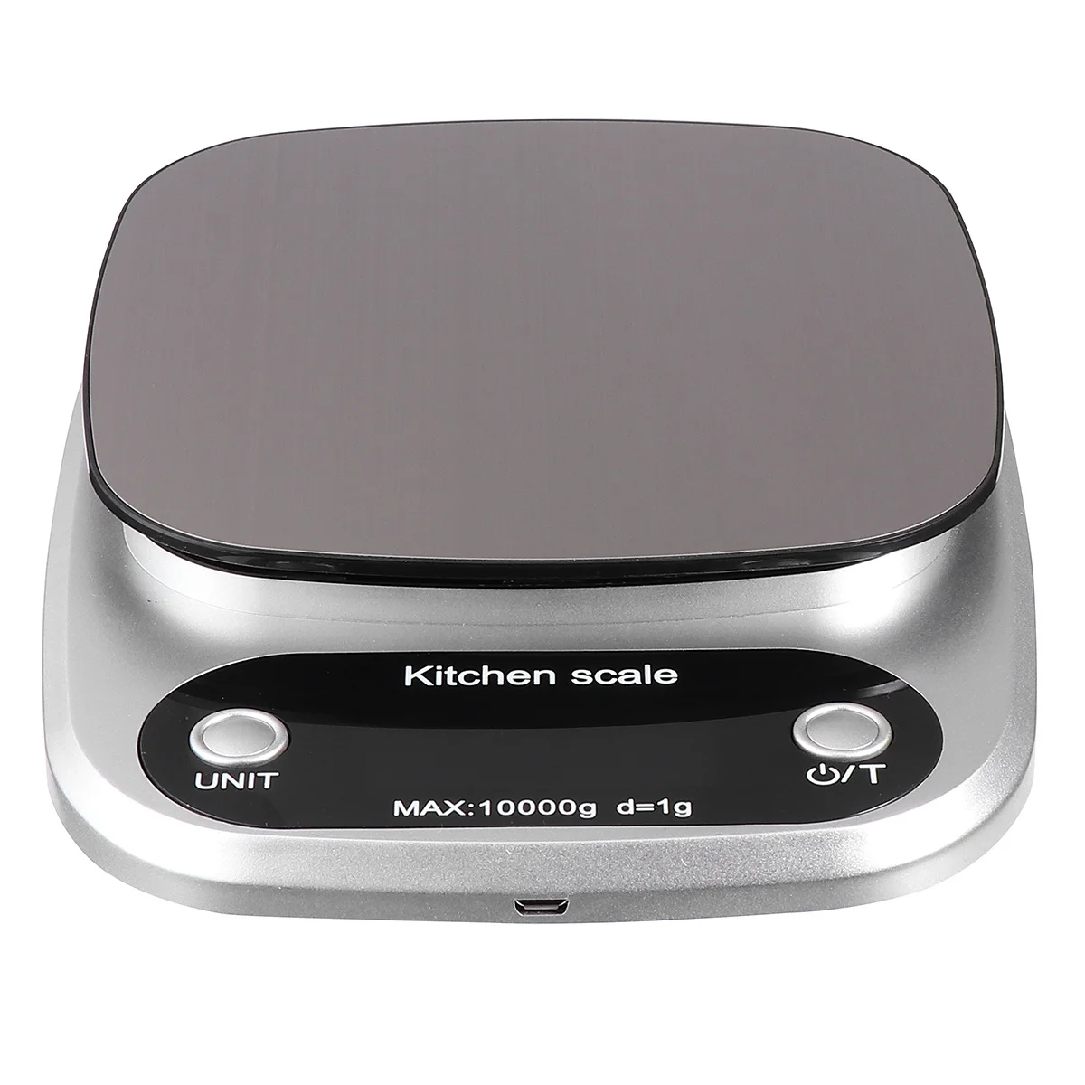 

1pc 10Kg/1G Rechargeable Kitchen Scale Stainless Steel Digital Food Scale High Precision Lcd Display Portable Lightweight Smart