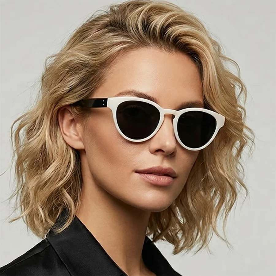 Polarisierte Cat-Eye-Sonnenbrille für Damen und Herren, Metallscharniere, langlebige Rahmen, Spiegel, Luxusmarke, Designer-Brillen, Outdoor, Strand, Urlaub