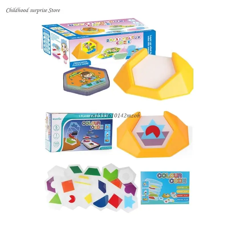 Set puzzle da vestire con codice colore per bambini Pensiero logico Rompicapo Giocattolo Gioco creativo per cervello