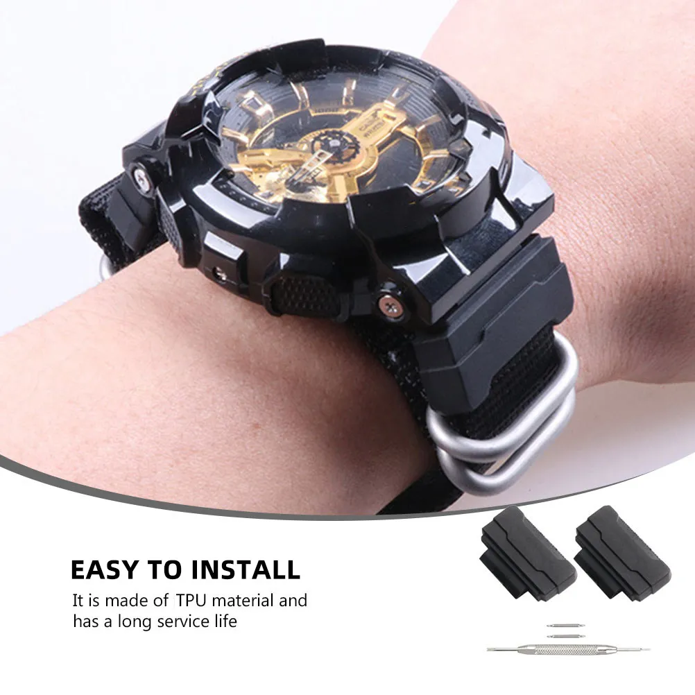 Watch Strap Connector Adapter TPU Material Simple Design Long Service Life Easy Installation Reusable Accessories