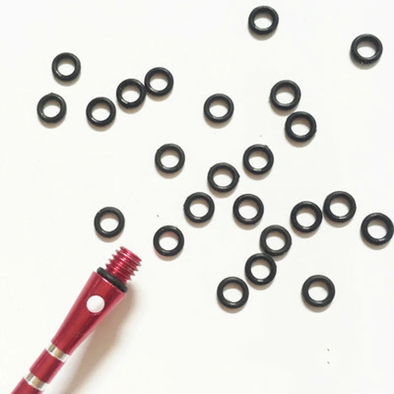 50/100 PCS  Aluminum Dart Rod with Anti-skid Special Rubber Gasket Aluminum Rod Buqing Rubber O-ring