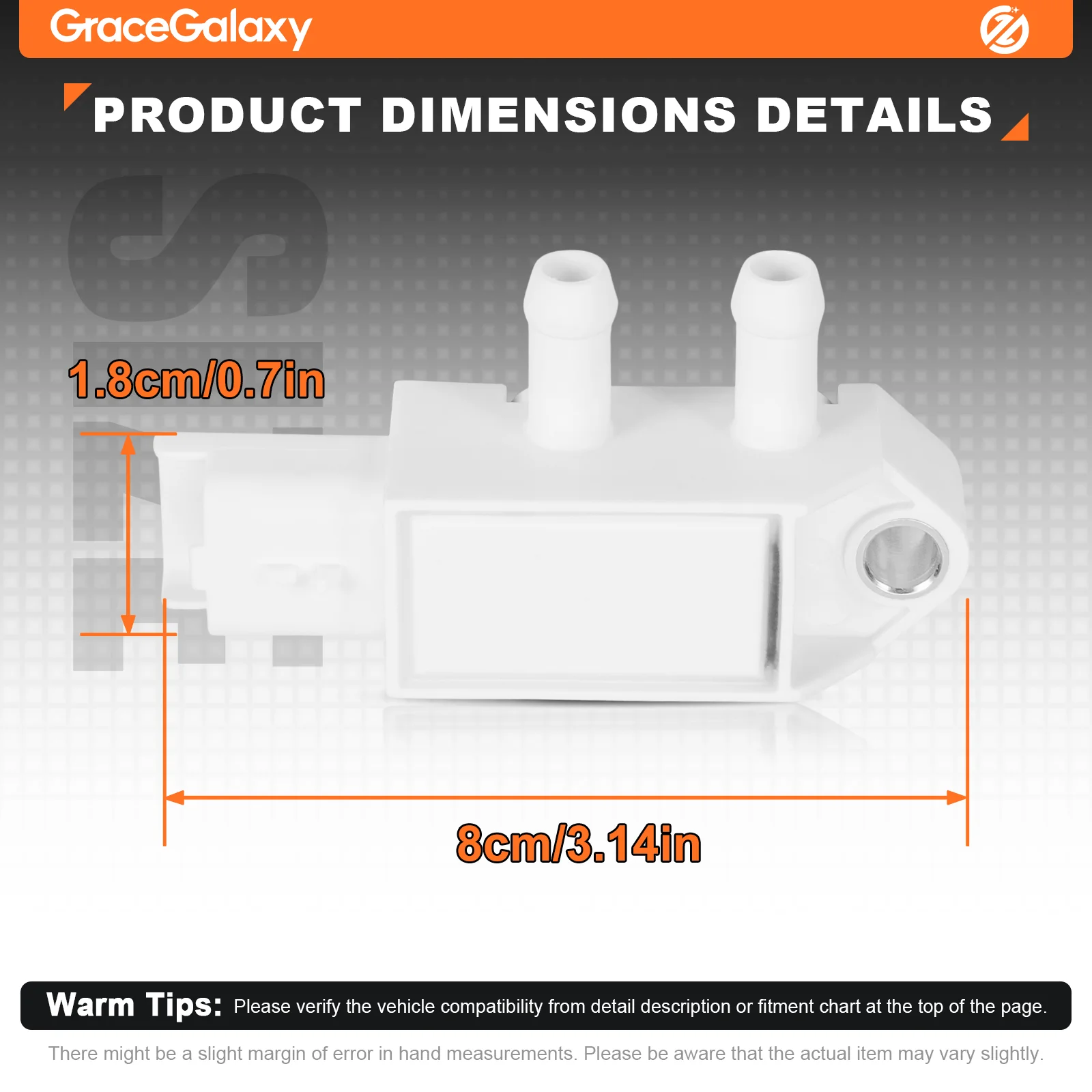 

208158341R 227701177R Exhaust Differential Pressure Sensor For Renault Citroën Peugeot Dacia 2013-2018 1.5L 1.6L