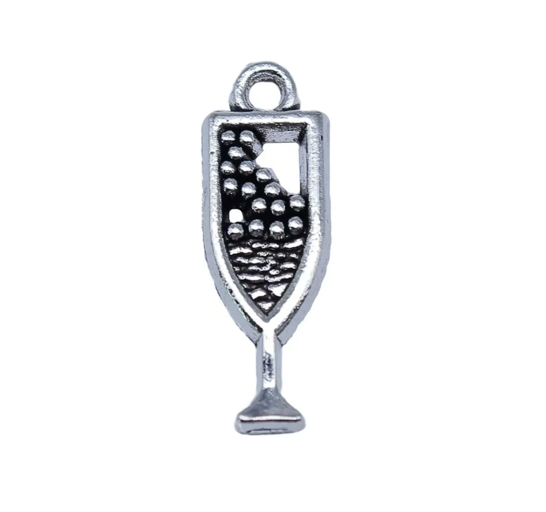 35pcs 7x20mm Zinc alloy metal tibetan silver plated charm T0786 for jewelry making