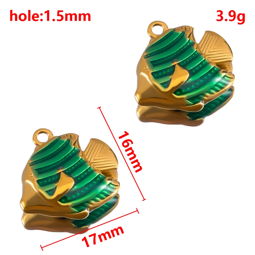 2pcs Stainless Steel Enamel Flower Charm Plant Sunflower Rose Daisy Necklace Bracelet Pendant Component DIY Craft Jewelry Making