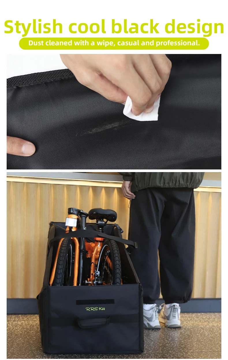 RRSKIT Neue Klapp Fahrrad Lagerung Box Für Brompton 14-16 zoll Für Dahon Ruhm 18-22 Zoll fahrrad Klapp Lagerung Staubdicht Tasche – Detail 6