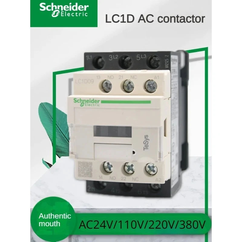 Schneider Contactor 220V AC Three-Pole Contactor 3P 3 Phase 3-Pole 50/60Hz LC1D25 LC1D32 LC1D38 Coil Voltage 24V 110V 220V 380