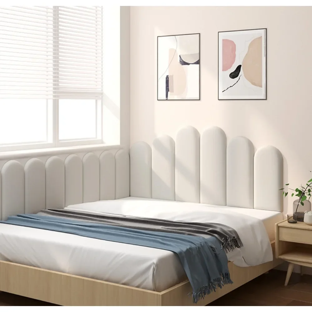 Technology Fabric Bedside Soft Bag Wall Sticker Headboard Self-adhesive Baffle, Wall Protection Board Bedroom Decoration Mural