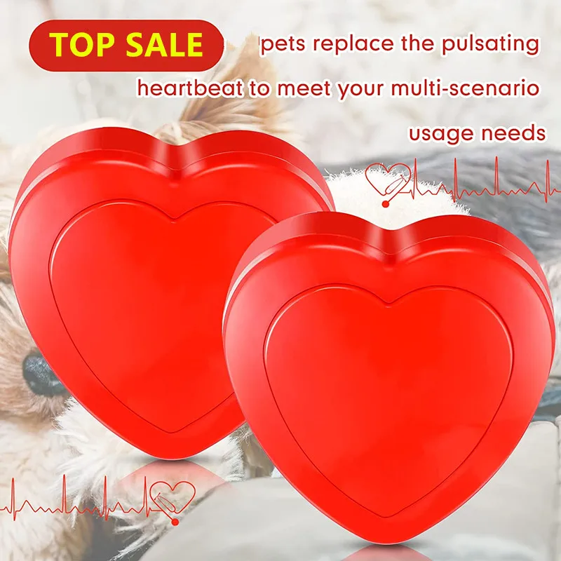 Heart Beat Sound Box Realistic Heartbeat Calm Your Pet And Relieve Anxiety Stuffed Toy Comfortable Behavioral Training Aid Toy